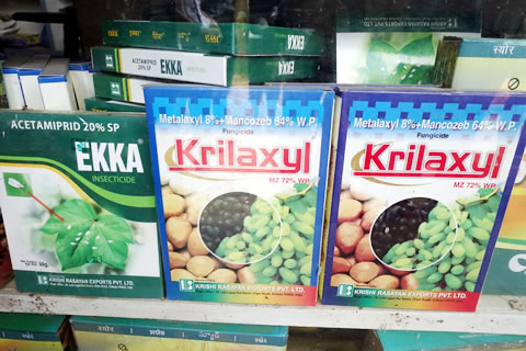 ネパールで販売されている農薬